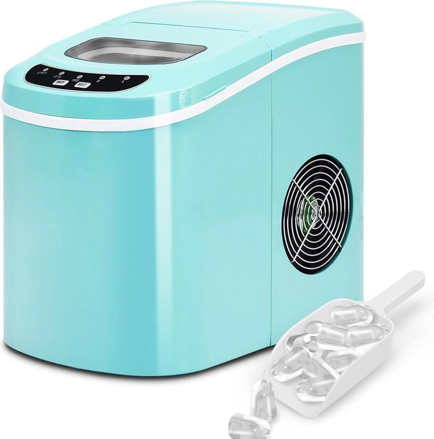 IJsblokjesmachine met 12 kg ijsie per 24 uur en 2 ijsblokjesmaten