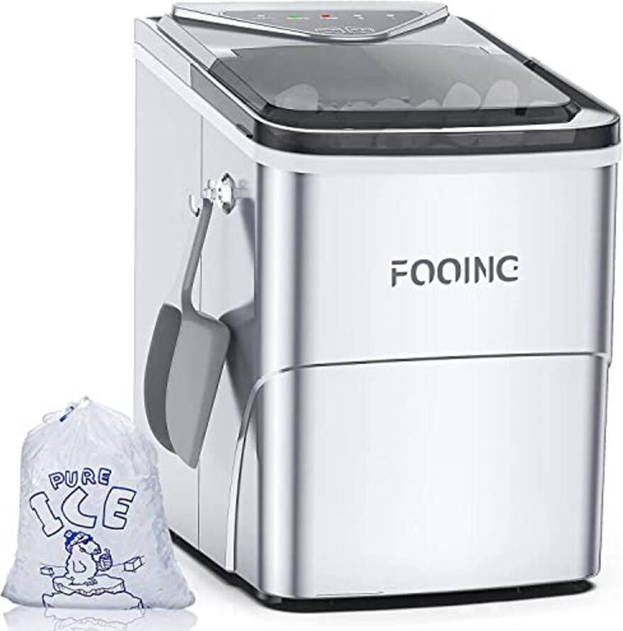 IJsblokjesmachine met Zelfreinigende Functie Snelle IJsie van 15kg 24u en Stil Geluid