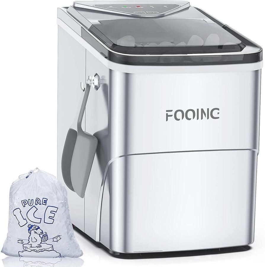 IJsblokjesmachine met Zelfreinigende Functie Snelle IJsie van 15kg 24u en Stil Geluid