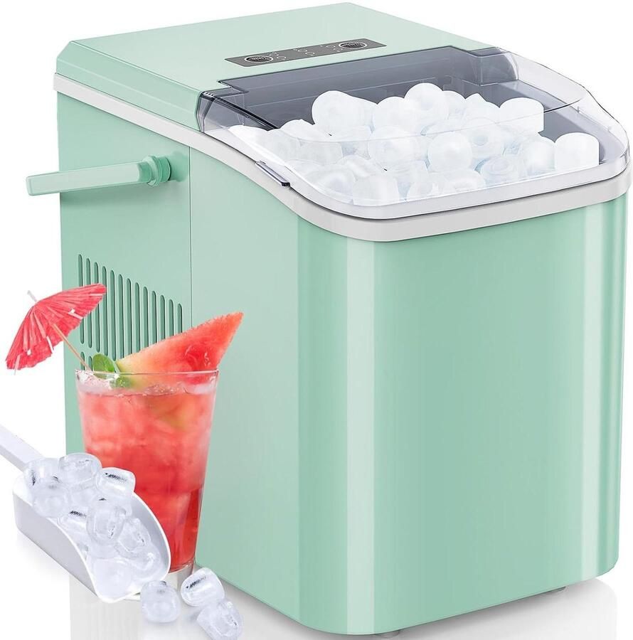 IJsblokjesmachine Mini IJs Maker Dranken Koelen Zelfreinigend 9 ijsblokjes min Zilver