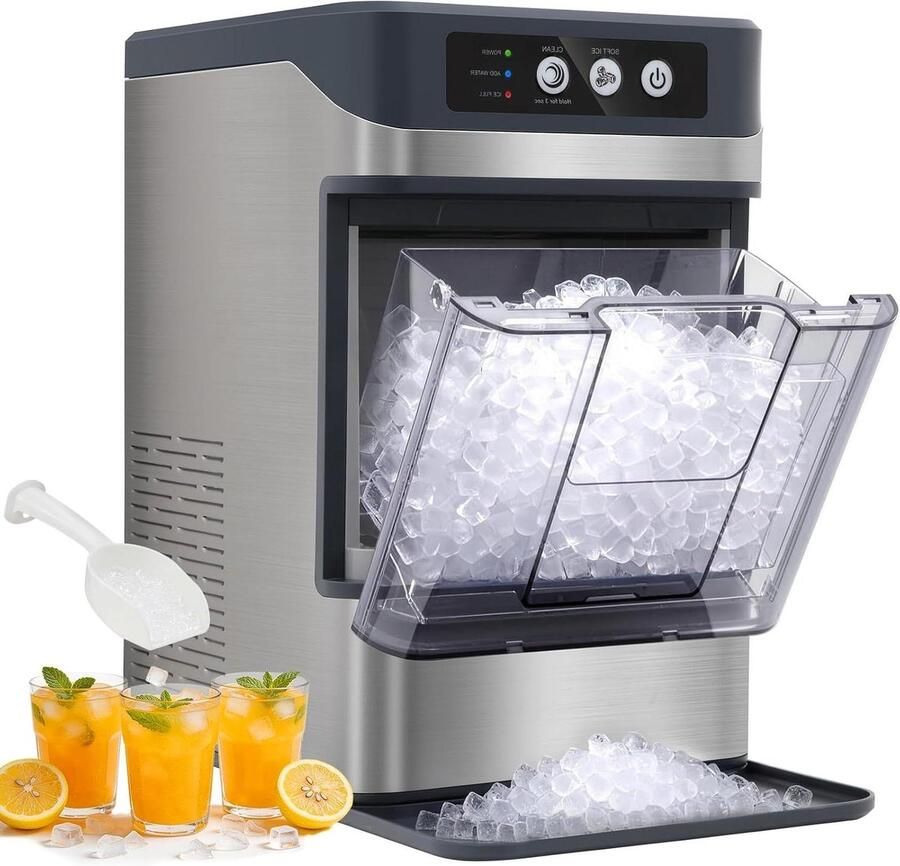 IJsblokjesmachine Nugget ijs Dranken Koelen Snelle ie 15 kg per dag Zwart