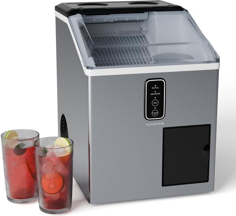 IJsblokjesmachine Roestvrij Staal 15kg 24u Bullet & Gekliefd IJstype LCD Compact