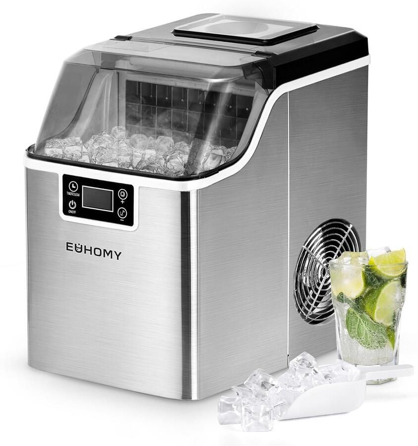 IJsblokjesmachine RVS Snelle ijsbereiding met zelfreinigende functie