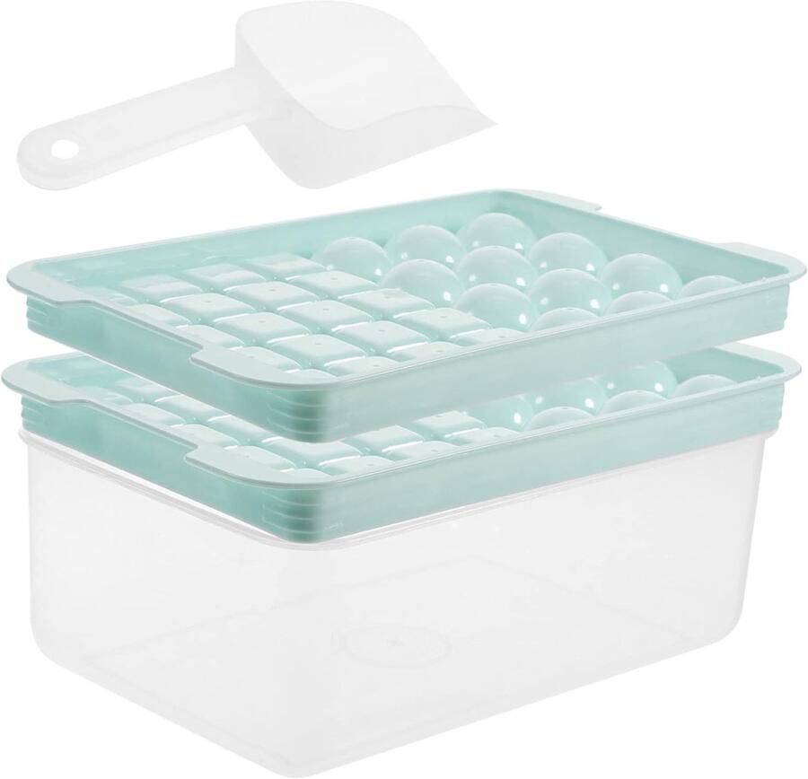 Ijsblokjesmachine Set IJsballenmaker Ijsvorm Drankjes Koelen Snel Ontvormbaar 28x16x11.5cm Multicolor