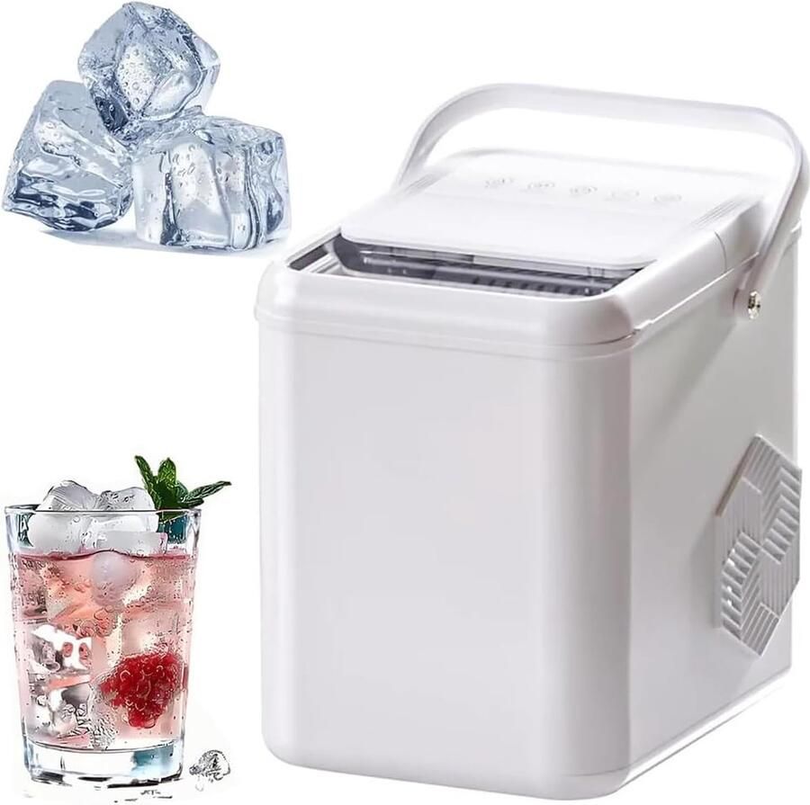 IJsblokjesmachine Tafelijsmachine Dranken Koelen Zelfreinigend 9 Blokjes Snel Wit