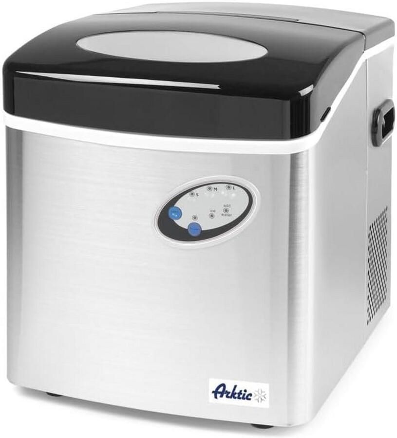 IJsblokjesmachine Tafelmodel Capaciteit 15 kg 24u 3 Instellingen voor IJsblokjesgrootte