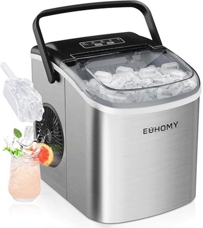 IJsblokjesmachine voor 12 kg ijs in 24 uur Snelle ie van 9 ijsblokjes in 8 minuten Ideaal voor huis keuken en camping