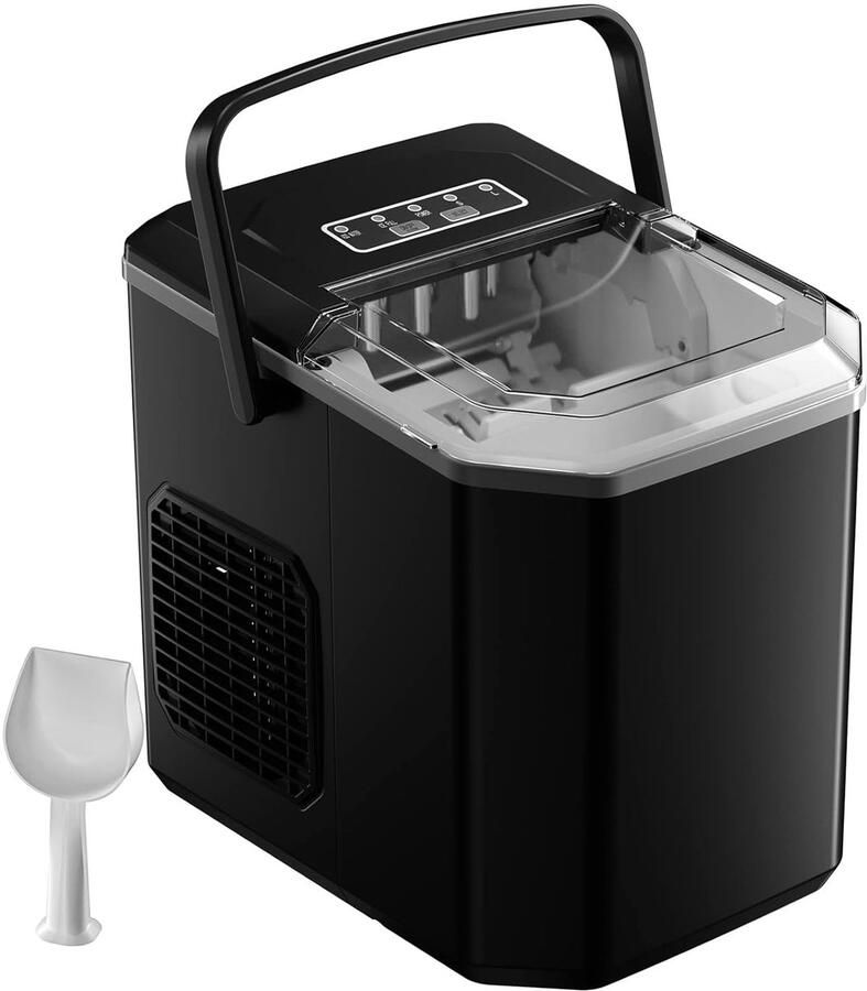 IJsblokjesmachine voor Thuis 12 kg per Dag Compacte IJsblokjesmaker met 9 IJsblokjes per Cyclus IJsmachine voor Keuken Kantoor Feestjes en Dranken