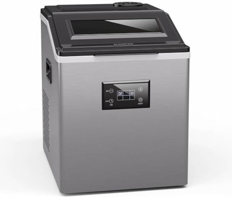 IJsblokjesmachine voor thuis 40 kg per dag roestvrijstalen behuizing LED-display