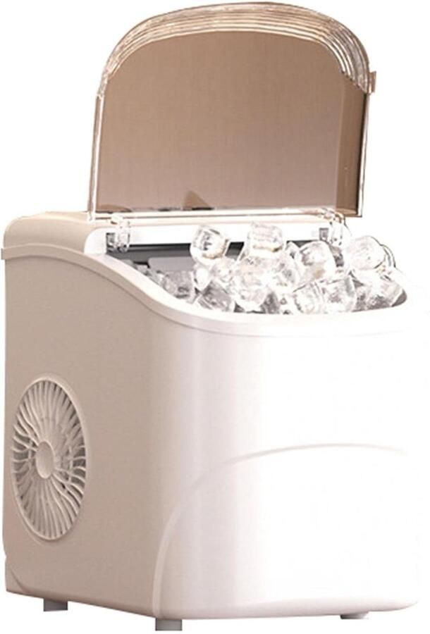 IJsblokjesmachine Voor Thuis Mini IJsmaker Drankjes Koelen Instelbare Ijsgrootte 15 Kg Per Dag Wit