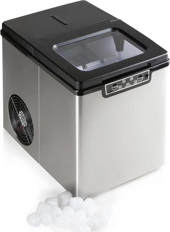 IJsblokjesmaker IJsmachine Dranken Koelen Snelle ie 18L Tank Zilverkleurig