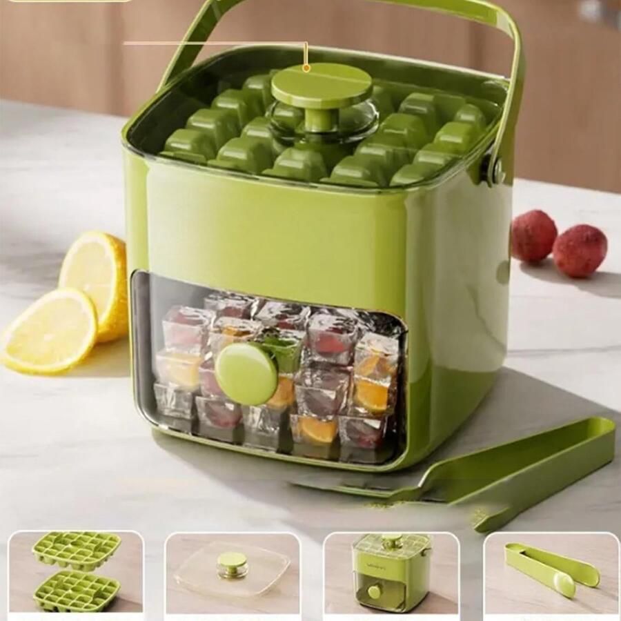 IJsblokjesmaker IJsmachine IJsschaal Cocktails Koelen Persontwerp 18 x 18 x 15 cm Wit