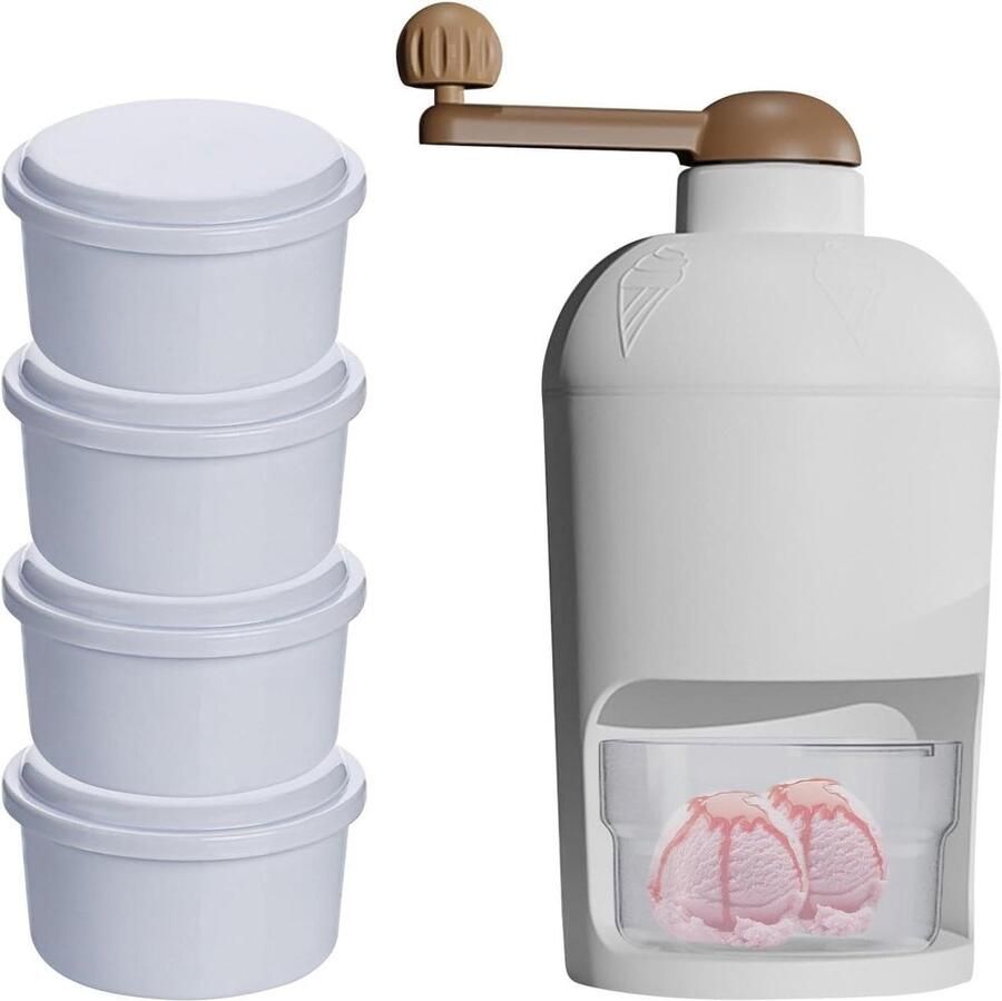 IJsbreker Handmatig IJsmachine Geschoren IJs Drankjes Maken Roestvrijstalen Messen 10.35 Inch Diameter Wit