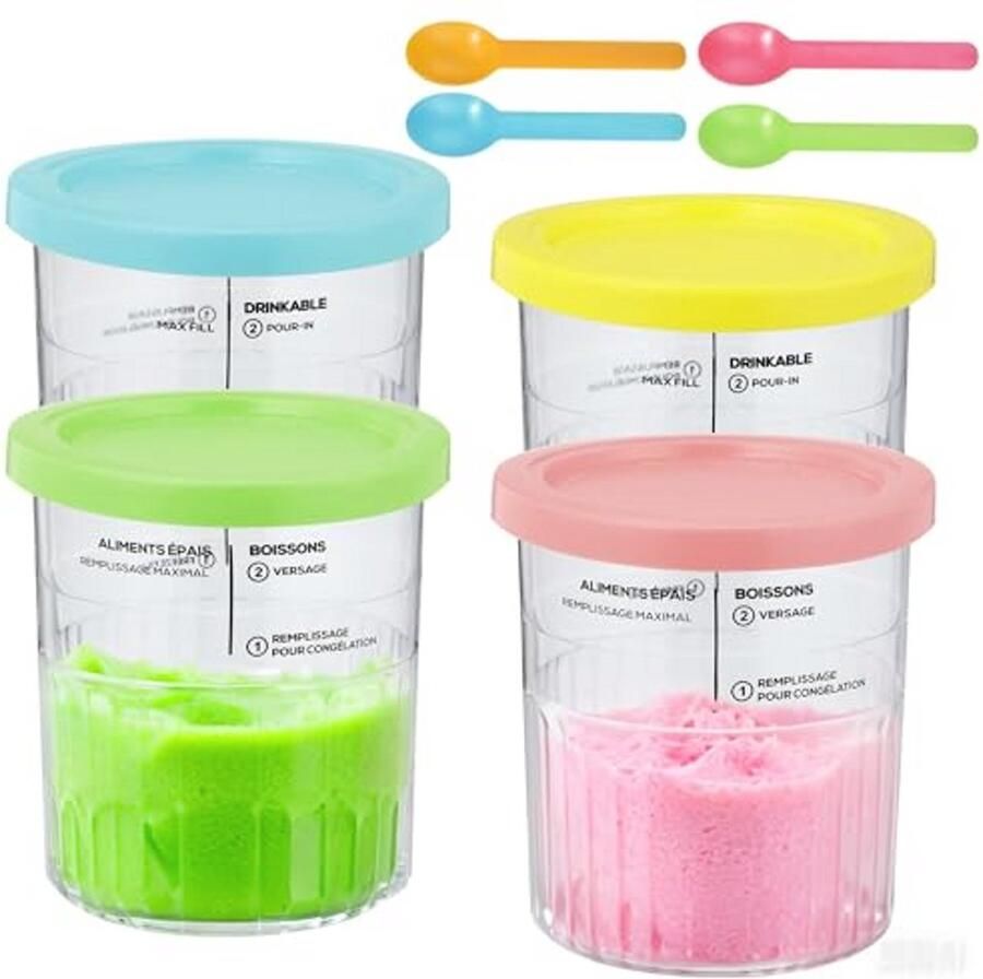 IJscontainer 680 ml Ijsemmer met Deksel voor IJsmachine en IJsbekers