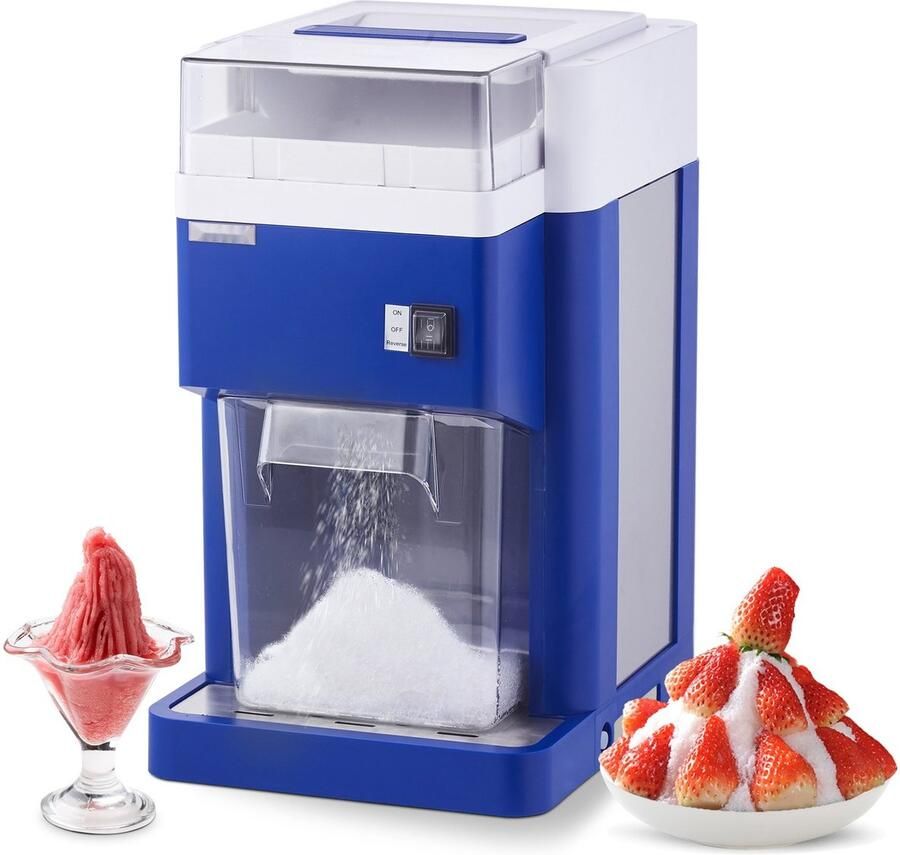 IJscrusher Commercieel Elektrisch Capaciteit 1 8 L Motor 300 W Roestvrijstalen Messen Fijn en Luchtig IJs Blauw