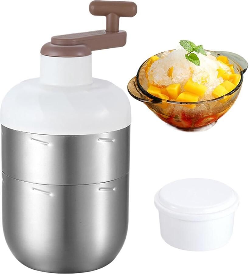 IJscrusher Handmatig Ijsmachine Hakken Dranken Bereiden Roestvrij Staal 13x13x13 cm