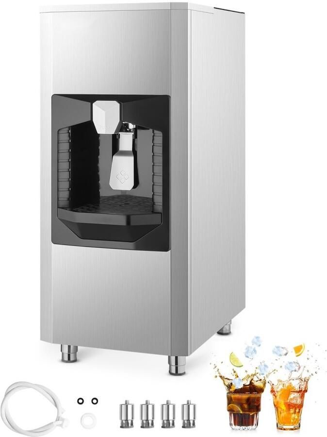 IJsdispenser IJsopslagbak Capaciteit 80 kg Automatische Uitgifte 9 kg min Ingebouwde IJscrusher In Hoogte Verstelbare Poten Voor Horeca en Commerciële IJsmachines