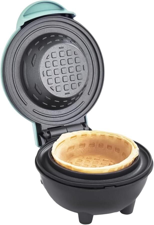 Wafelhoorntjesmaker IJshoorntjesmachine Wafelijzer Desserts Maken Antiaanbaklaag 17x13x17 cm Blauw