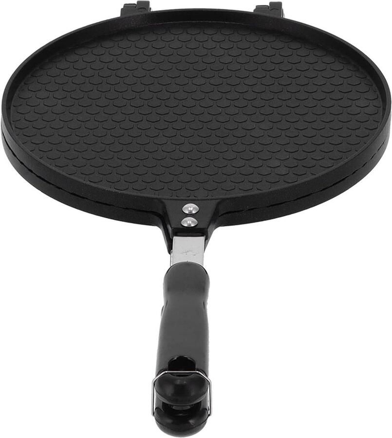 IJshoorntjes Maker Wafelmaker Tortilla Desserts Maken Dubbelzijdig Anti-aanbak 43.5 x 21.7 cm Zwart