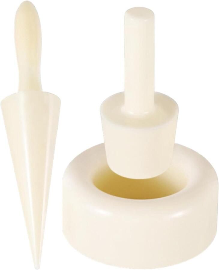 IJshoorntjes Vormpjes Wafelijzer Vormen Desserts Maken Ergonomische Handgreep 2 Stuks Wit