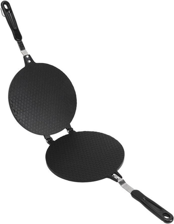 IJshoorntjesmaker Wafelkom maker Desserts Maken Antiaanbaklaag 45 x 24 x 4 cm Zilver