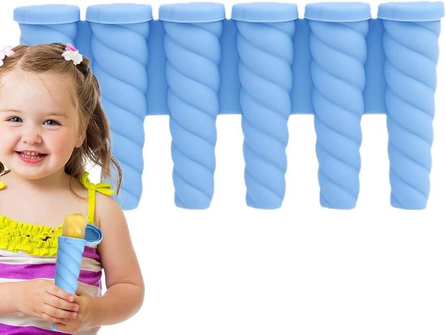 IJsjes Mallen Fruitijsjes Maker Zelf Desserts Maken Snelle Losmaak Technologie 6 Holtes Blauw