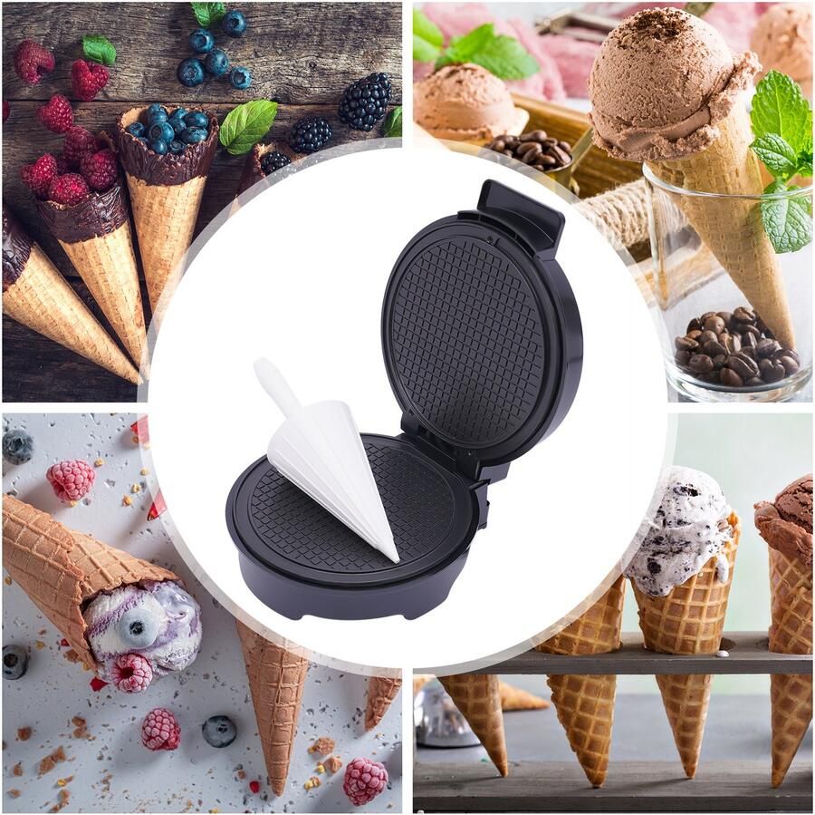 Ijskegel Machine Antiaanbaklaag Ice Cream Cone Maker Egg Roll Wafel Cone Maker Pan Bakgereedschap Bakker Loempia - Foto 2