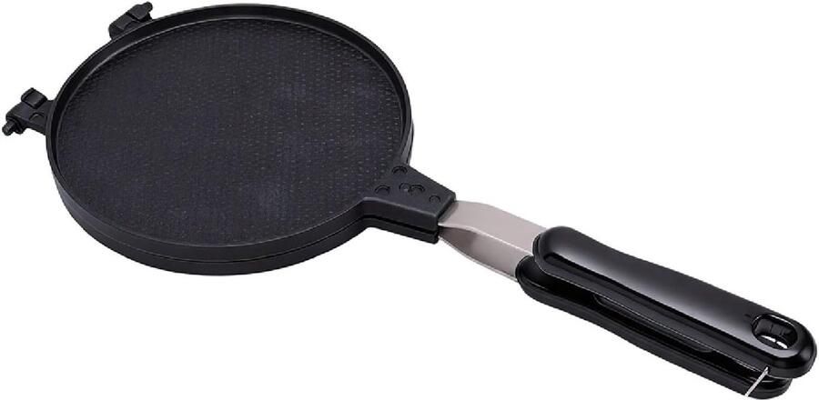 IJskegelmaker Wafelkommaker Crêpe Pan Desserts Maken Anti-aanbaklaag 39x17.5x5 cm Zwart