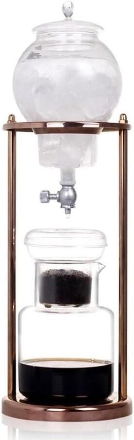 IJskoffie Maker Koffiezetapparaat Huisgemaakte Koffie Instelbare Waterstroom 600ml 5-8 Porties Zilver