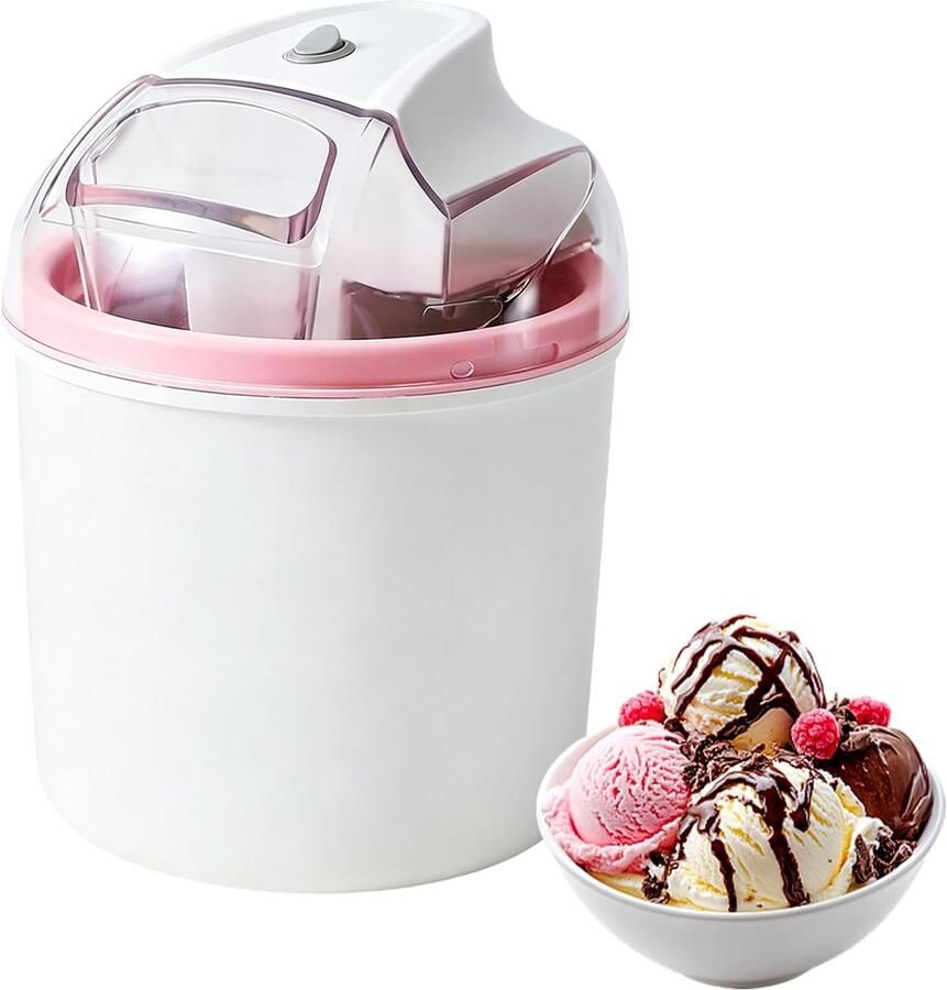 IJsmachine 1 6 l voor ijs sorbet & frozen yoghurt softijsmachine met one-touch-bediening 20-40 min. bereidingstijd met navulopening en dubbelwandig koelreservoir