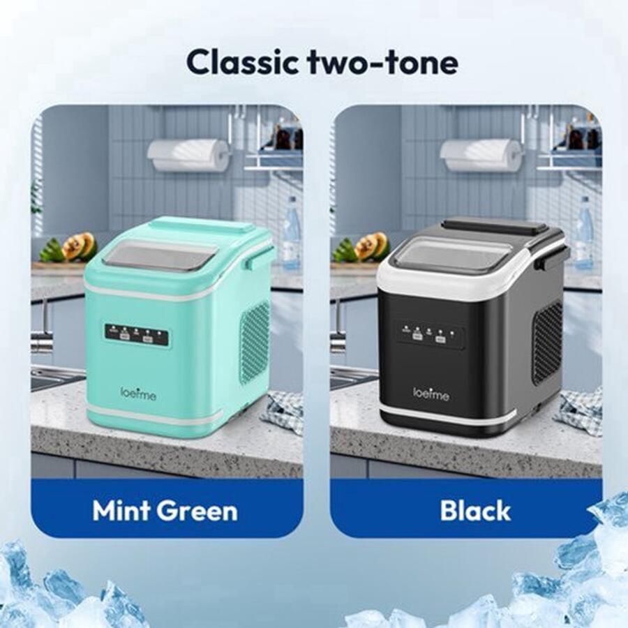 Ijsmachine 1.4L Matte Black 12kg Per 24 Uur 6 Minuten IJsie Draagbaar Voor Thuis En Feest Zelfreinigend