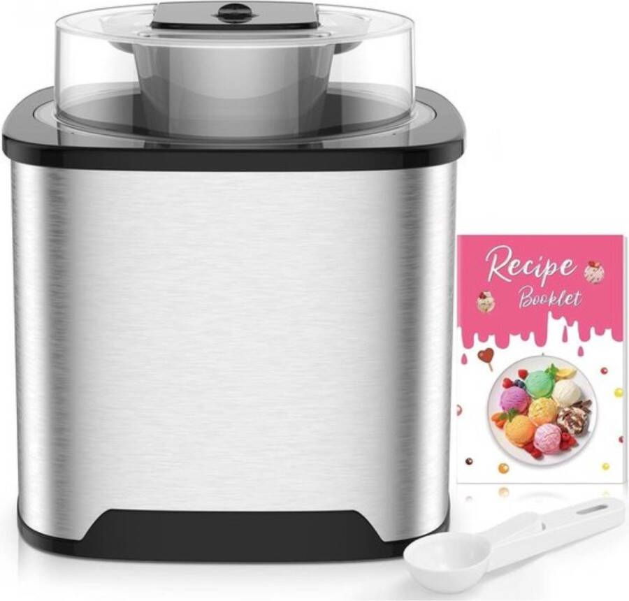 IJsmachine 2 liter Professionele ijsmachine Sorbet en yoghurt bevriest in 30 minuten Zachte ijsmachine