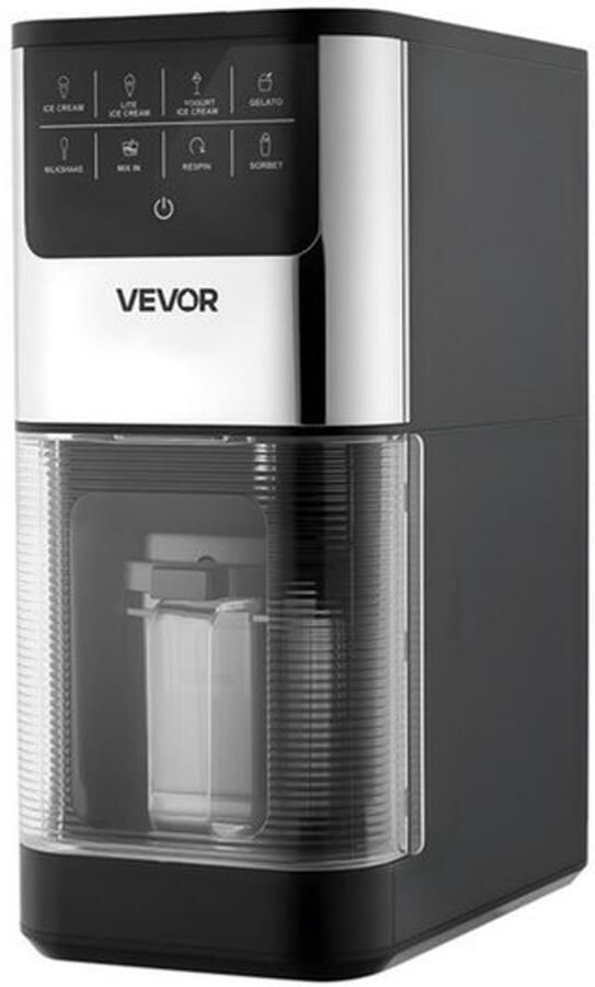 Ijsmachine 7-in-1 Multifunctioneel 800 W Vermogen 0 5 L Inhoud Roestvrijstaal Mes Voor Zelfgemaakt IJs En Sorbet