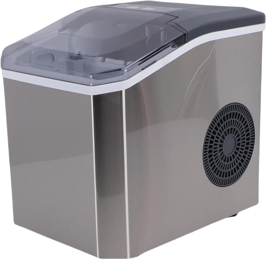 IJsmachine Aanrecht Compacte Apparaat Snelle IJsklontjes Stille Werking 35x33x28 cm Zilverkleurig