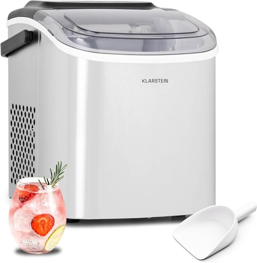 IJsmachine Aanrecht IJsblokjesmaker Keuken Dranken Koelen Zelfreinigend 12kg per dag Zilver