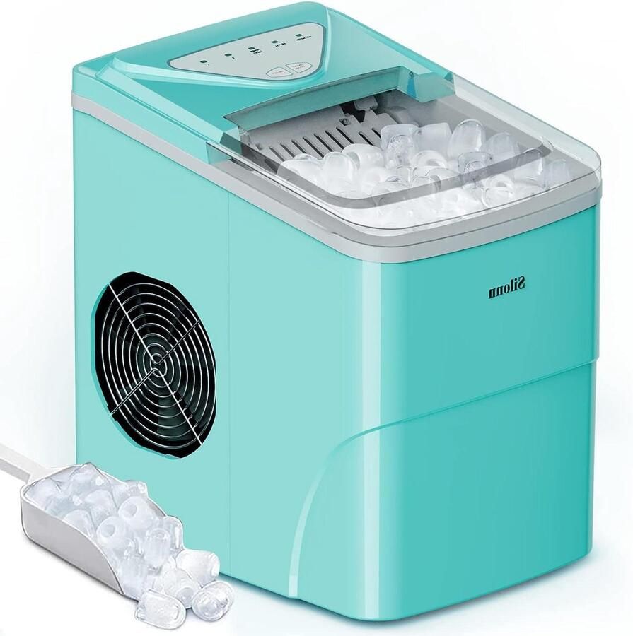 IJsmachine Aanrecht IJsblokjesmaker Snelle IJsie Zelfreinigend Functie 25 pond per dag Groen