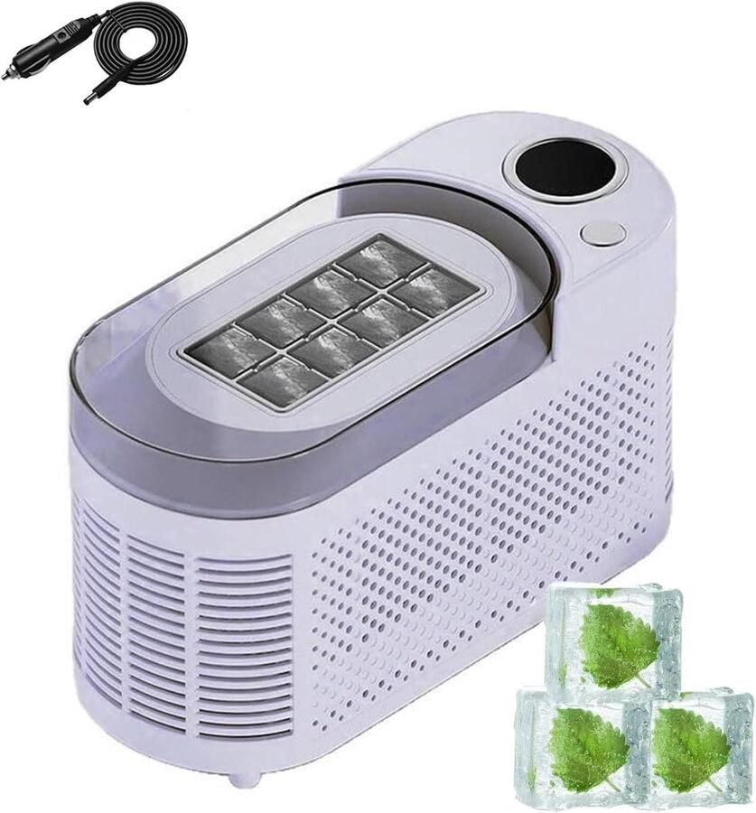 IJsmachine aanrecht Mini ijsmaker Drankjes koelen Snel 8 ijsblokjes 120W Paars