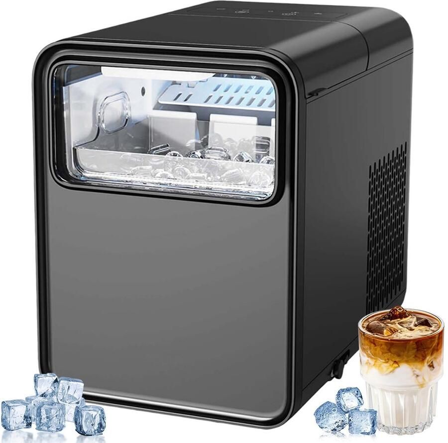 IJsmachine Apparaat voor IJs Snelle IJsie Zelfreinigende Functie 15 Liter Tank Zilver