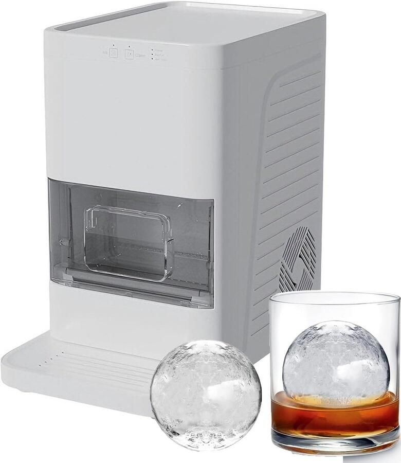 Ijsmachine Bolvormig Whisky Bollen Maker Drankjes Koelen Kristalheldere Ijsbollen 5.3 cm Wit