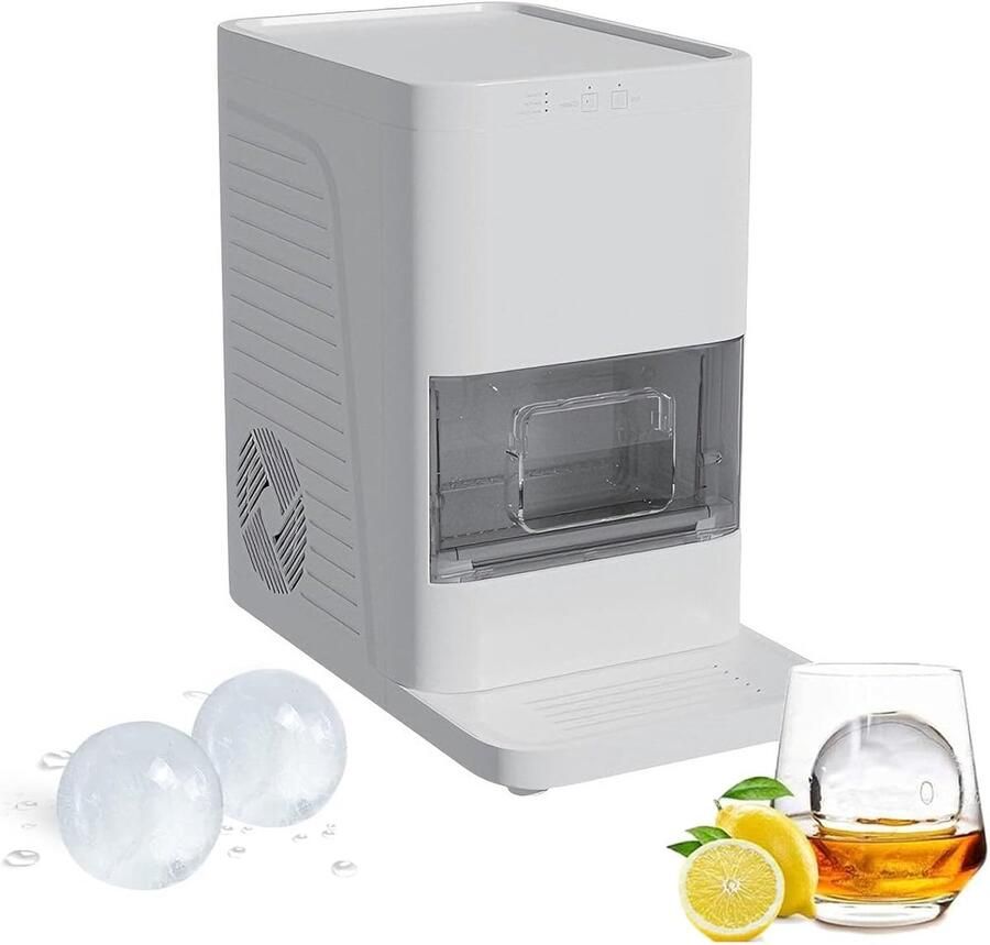 IJsmachine Bolvormige IJsballen Ijsballenmaker Whiskey Ijs Drankjes Koelen Kristalheldere IJsballen 5 cm Wit