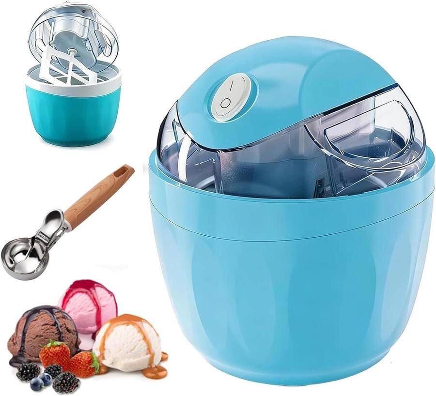IJsmachine Dessert Maker Zelf Desserts Maken One-Touch Bediening 500 ml Capaciteit Blauw