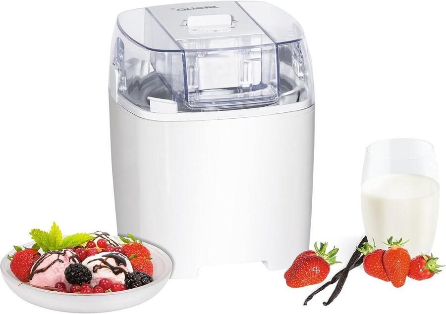 IJsmachine Dessert maker Zelf ijs maken Automatische timer 1.5 liter Wit