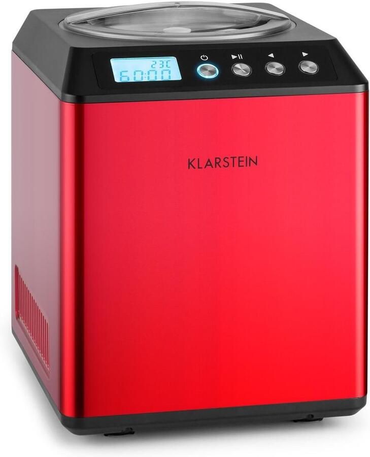 IJsmachine Dessert Maker Zelf IJs Maken Krachtige Compressor 2 Liter Rood