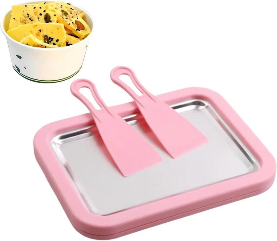 IJsmachine Dessertmaker Rolled Ice Machine Desserts Maken Instant Bevriezen Niet gespecificeerd Roze