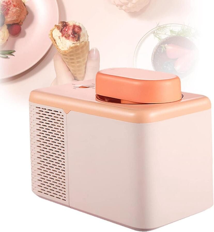 IJsmachine Dessertmaker Thuis IJs Maken Zelfbevriezend Snel 500 Milliliter Oranje