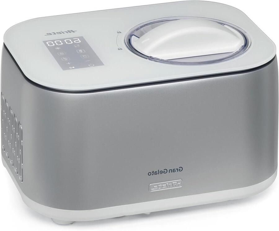 Ijsmachine Dessertmaker Zelf Desserts Maken Met Ingebouwde Compressor 30-60 Minuten Zilver