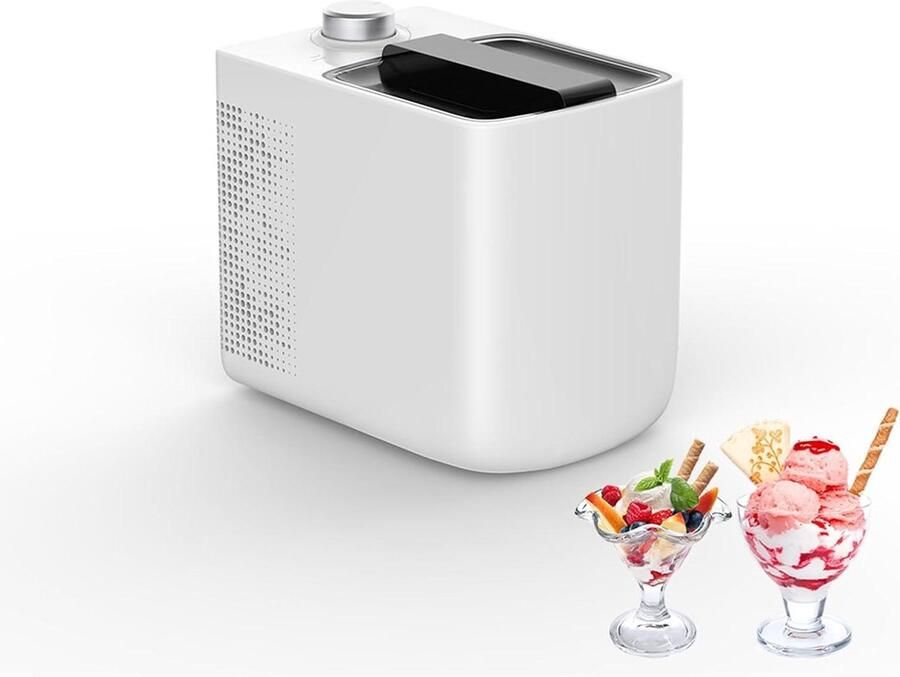 IJsmachine Dessertmaker Zelf ijs maken Automatisch zonder voorkoeling 500ML capaciteit Rood