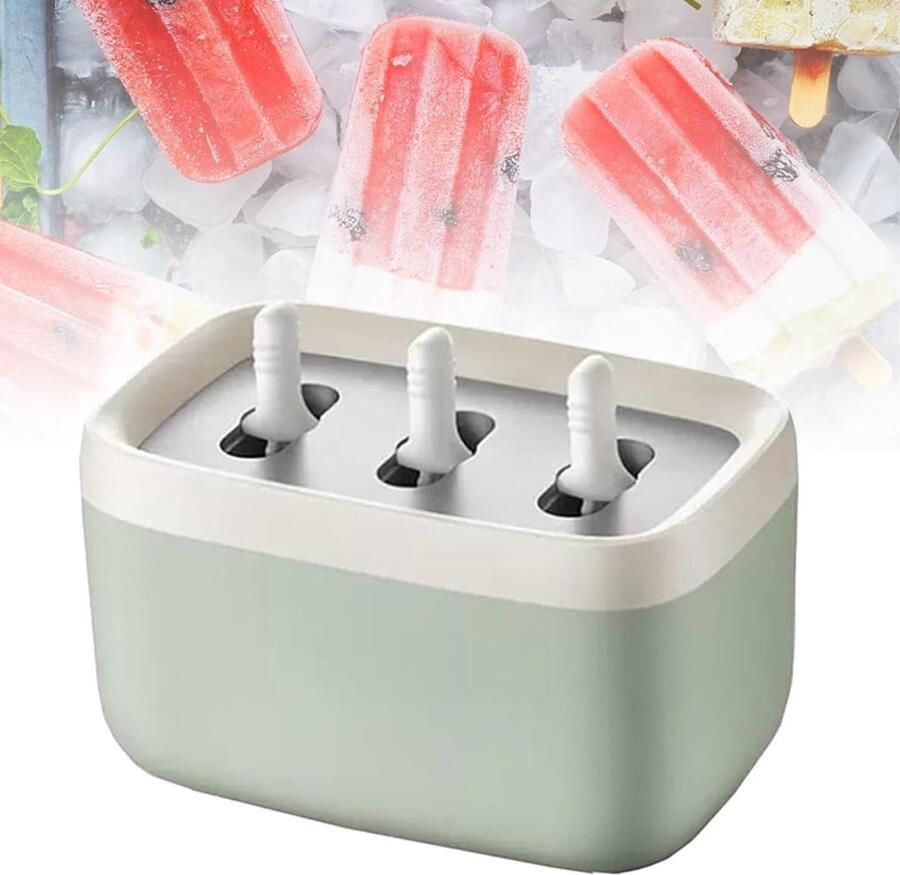IJsmachine Dessertmaker Zelf ijs maken Drie smaken tegelijk Grote capaciteit Groen