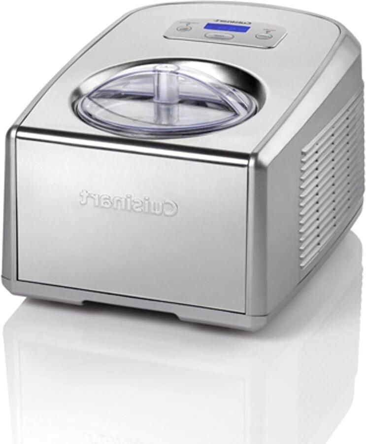 IJsmachine Dessertmaker Zelf IJs Maken Professioneel Compressorsysteem 1.5 Liter Zilver