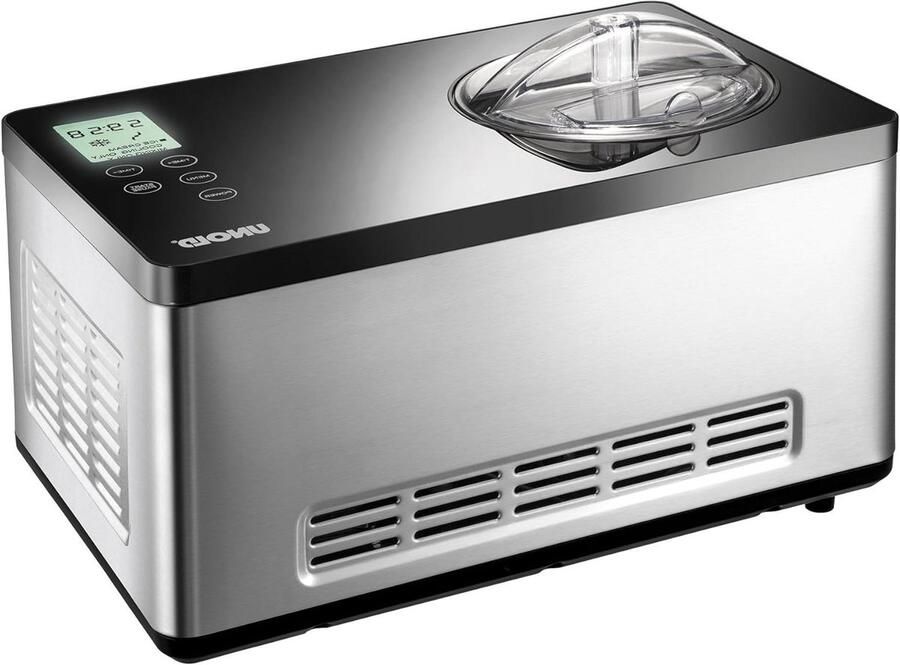 IJsmachine Dessertmaker Zelf ijs maken Zelfkoelende compressor 2 liter capaciteit Rvs zwart
